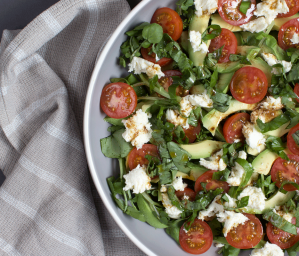 Garden Salad with Avocado and Basil