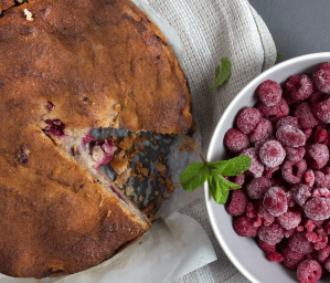 Mixed Berry and Apple Cake
